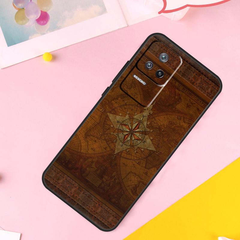 Compass Case For POCO X6 M6 Pro X3 X5 F3 F5 M5s Xiaomi 14 13 Ultra 12 Lite 11T 12T 13T Pro Cover