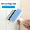 Bathroom Tile and Window Cleaning Brush with Double-Sided Glass Scraper and Squeegee.