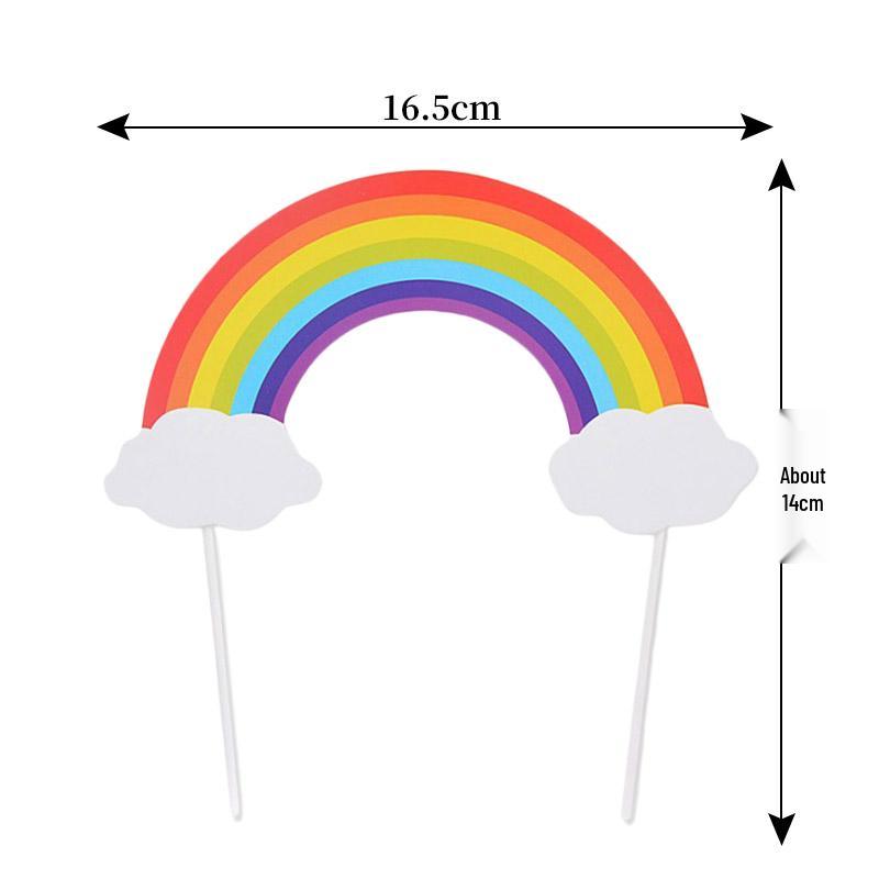 Dazzling Rainbow Tassel Birthday Cake Topper - Dessert Table Decoration