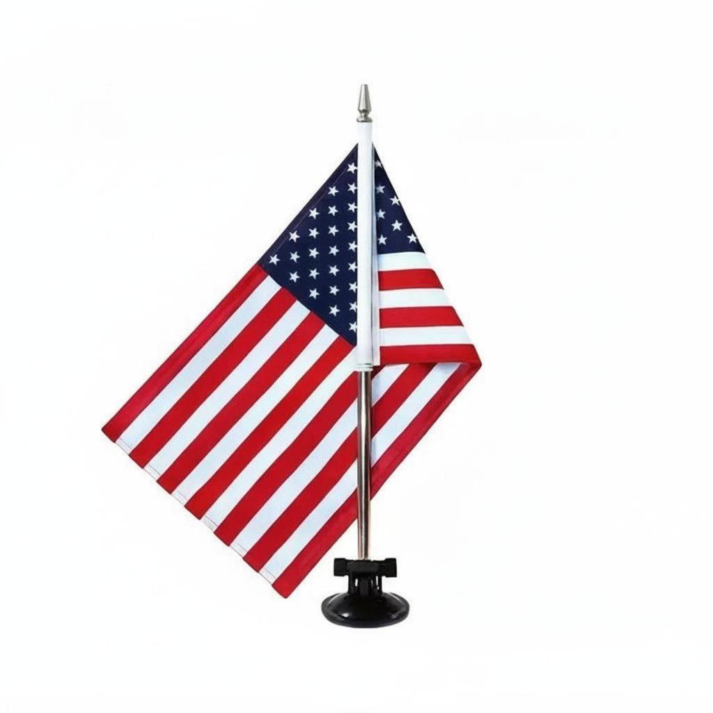 Suction Cup Car Flag Mount Adjustable Angle Vehicle Pole Kit Easy Installation for Patriotic