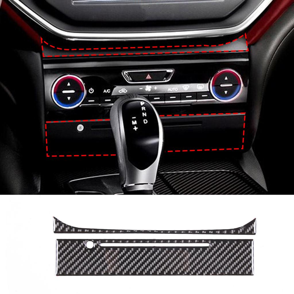 Carbon Fiber Central Console CD Panel Trim For Maserati Ghibli 2014-2015