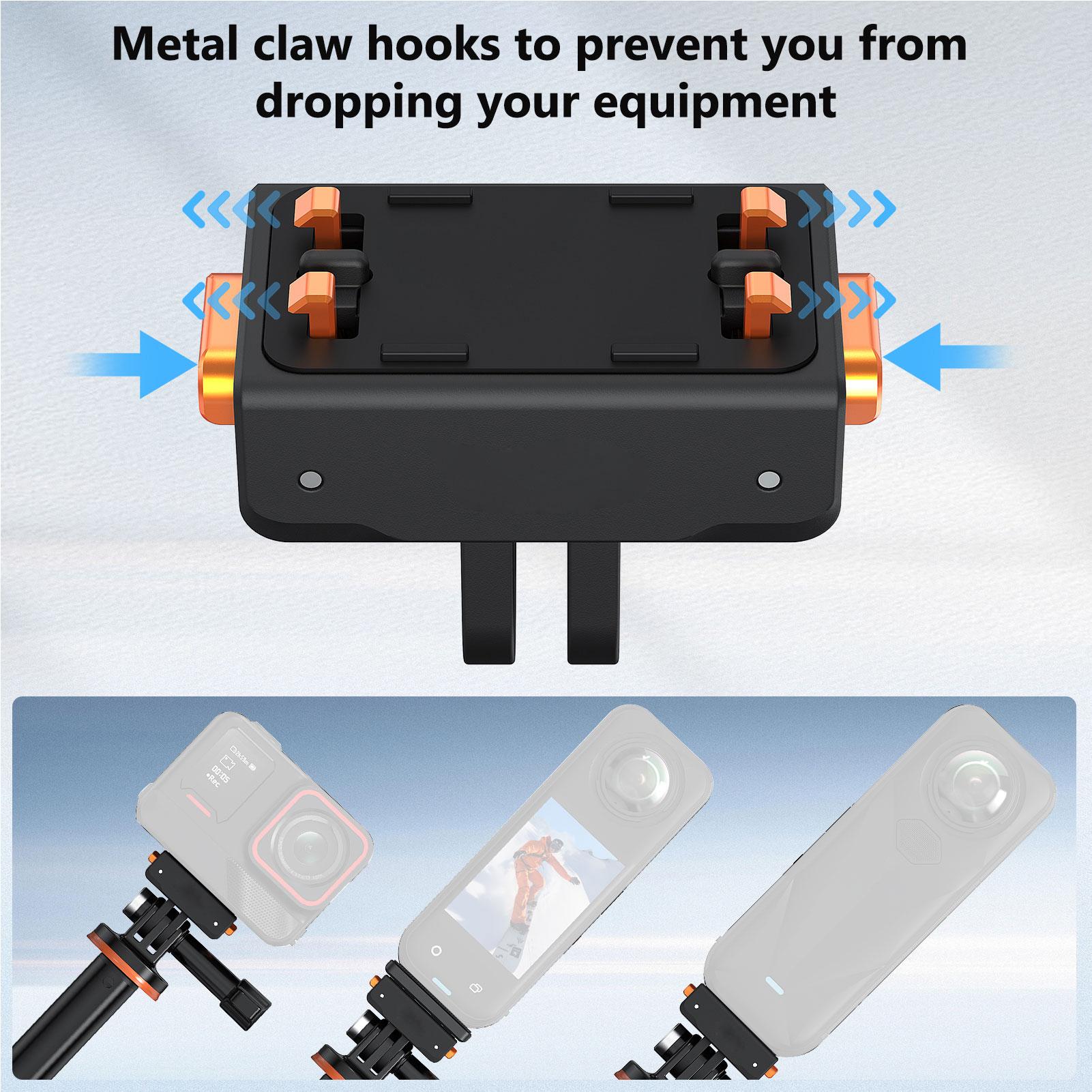 

Quick Release Mount with N52 Magnet Fast Foldable Fit for GoPro 1 4 Inch Thread for Insta360 Ace AcePro AcePro2 X5