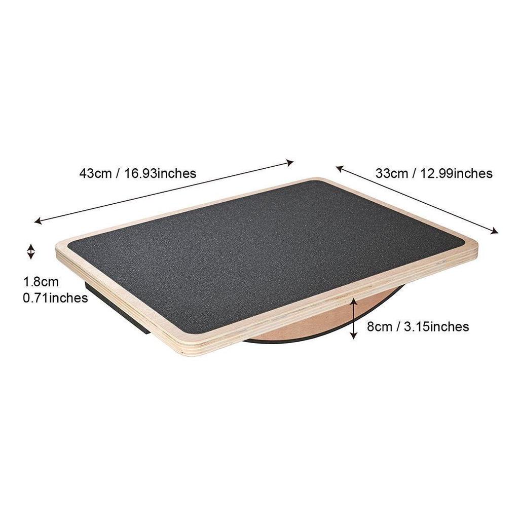 Bidirectional Anti-Slip Wooden Balance Board for Silent Ankle Strengthening and Fitness Training