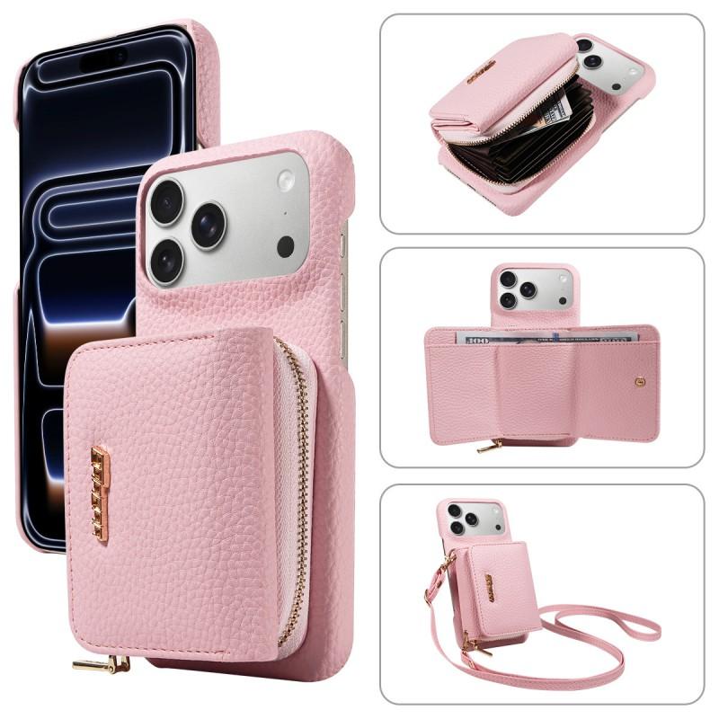 Leather Texture Phone Case IPhone 17 Pro Max Crossbody Wallet Flip Cover