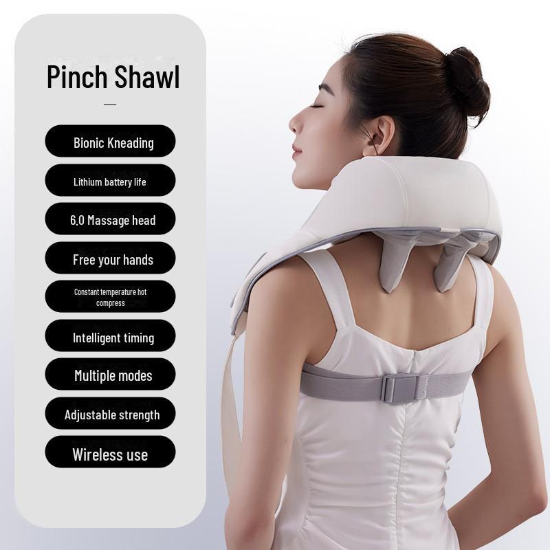 Rechargeable Neck & Shoulder Trapezius Massager with Heat Therapy