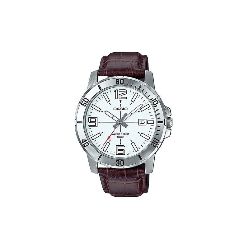 

Casio CASIOSTANDARD series simple casual fashion business retro versatile classic pointer series date display white dial waterproof MTP-VD01L-7BV белый