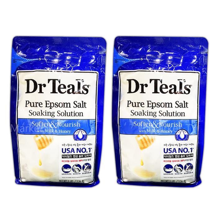 Dr Teal s Epsom Salt Bath Bombs 1.36kg x 2 Milk Honey (31497635)
