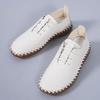 Scarpe Basse da Donna Casual Cucite Oxford Stringate in Pelle Suola Morbida Comode Mocassini Loafer Taglia Grande 43