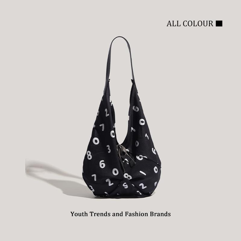 

Summer new fashion versatile trend simple niche digital design high sense shoulder women bag чёрный
