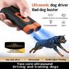 Novo Repelente de Cães Ultrassônico de Dupla Cabeça Recarregável por USB Alta Potência Dispositivo de Treinamento para Cães Anti Latido com Lanterna LED