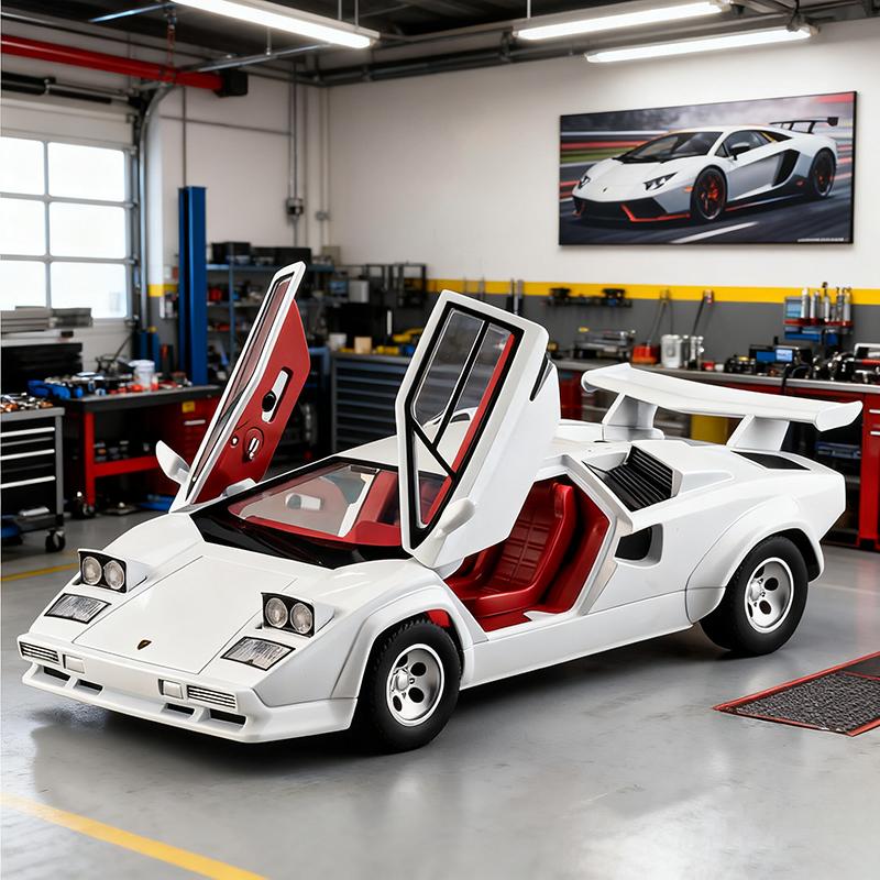 1/24 Lamborghinis LP500S Supercar Toy Car Model Wheel Steering Sound and Light Children's Toy Collectibles Birthday Gift