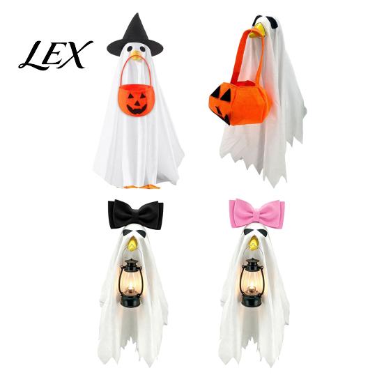 Spooky Costume Set Halloween Ghost Goose Outfit, Lawn Porch Clothes, Fall Exquisitely Crafted for Outdoor Patio Yard Decoration