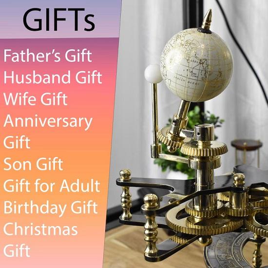 Tellurian Orrery With Sun Earth And Moon, Handmade Orrery, Planetarium Decor, Gift For Adult, Father's Gift