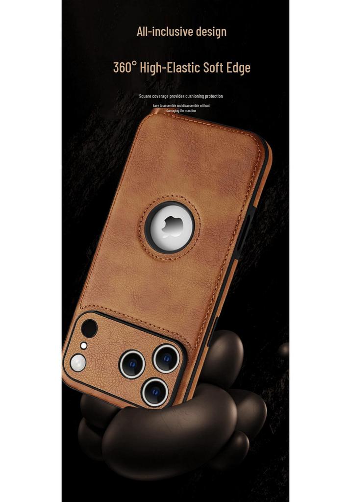 High-grade Leather Phone Case for Apple 17 Pro Max/16 Pro/15 - Trendy & Protective Design