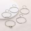 Jewelry, Fashion Personality Point Diamond Twist Chain 5-Piece Set Bracelet Jewelry