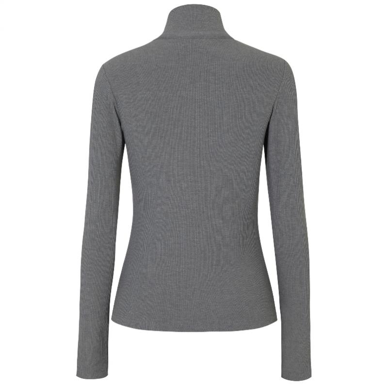 PLAYBOO Fleece Ribbed Half Zip Top Heather Grey