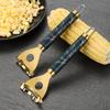 1pc Corn Planer Stainless Steel Serrated Corn Cob Stripper Household Corn Peeler Reusable Corn Thresher Kitchen Vegetable Gadget