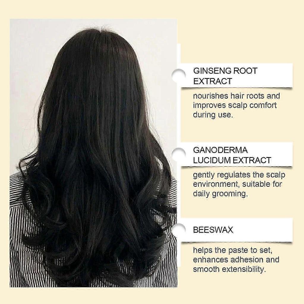 Natural Black Hair Root Touch-Up Stick - Long-Lasting, Portable Grey Hair Cover Up with Natural Ingredients, Easy Application, and Fluffy Styling for