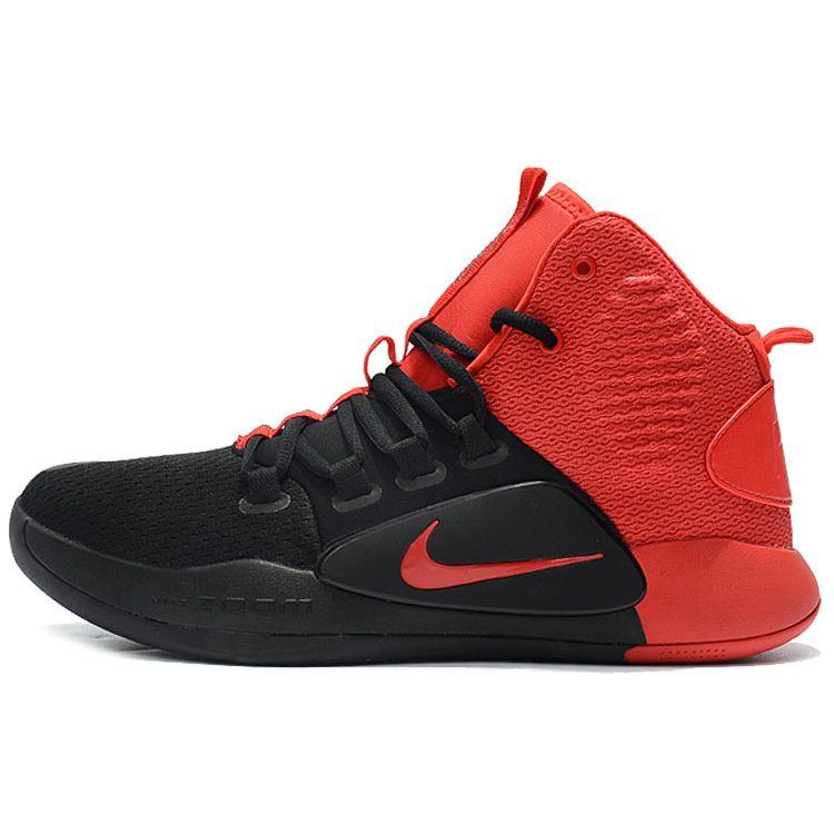 

Nike Hyperdunk X Round Toe Lace-Up Non-Slip Lightweight High-Top Basketball Shoes Men sneaker Black Red AO7890-600 40.5