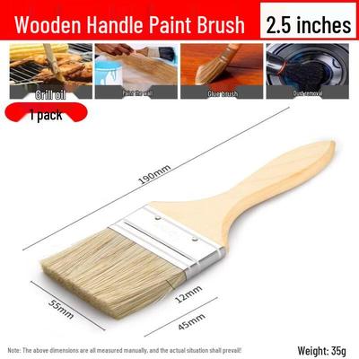 Jundingying 2.5-inch Thickened Hog Bristle Paint Brush