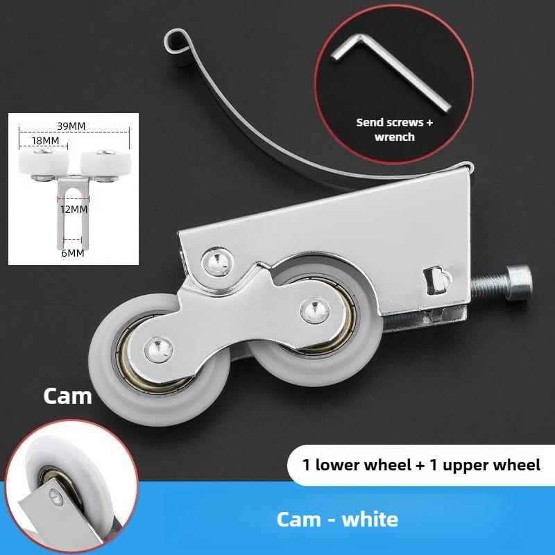 Slider Door Wheels Silent Sliding Door Wheels Single and Double Concave and Convex Nylon Wheels for Cabinet Sliding