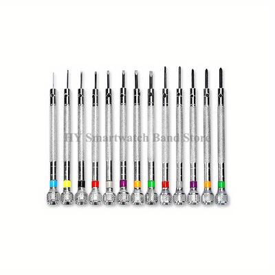 13Pcs Watch Repair Tools Screwdriver Set 0.6mm-2.0mm Flat Head Screwdriver Kit Professional Watchmakers for Watch Repair Tools