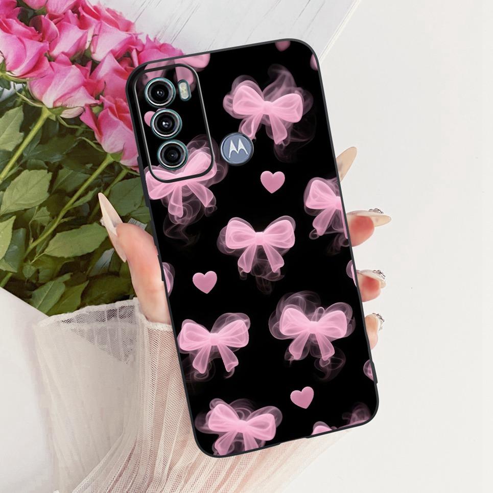 Für Motorola Moto G40 Fusion / Moto G60 Handyhülle Schleifenmuster Bunt Schmetterling Blume Rückseite Weiche Matte Silikonhülle