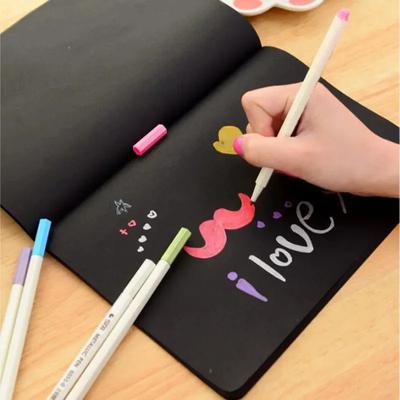 1pc Of Black Paper Pure Black Blank Inner Pages Black Cardboard Painting DIY Creative Graffiti Notebook School Office Supplices