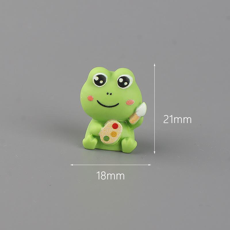 10 Stück Lustiger Feiertagsfrosch Tier Auto Dekoration Harz Handwerk Miniaturfigur Winzig Für Bonsai Mikrolandschaft Feengarten Dekoration