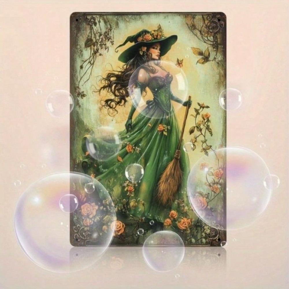 Metal Wall Art Vintage Witchcraft Decor for Home Bar Cafe 8x12 Inch