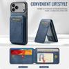 FIERRE SHANN 025 Style For iPhone 17 Pro Case Leather + TPU Detachable Card Slots Phone Cover