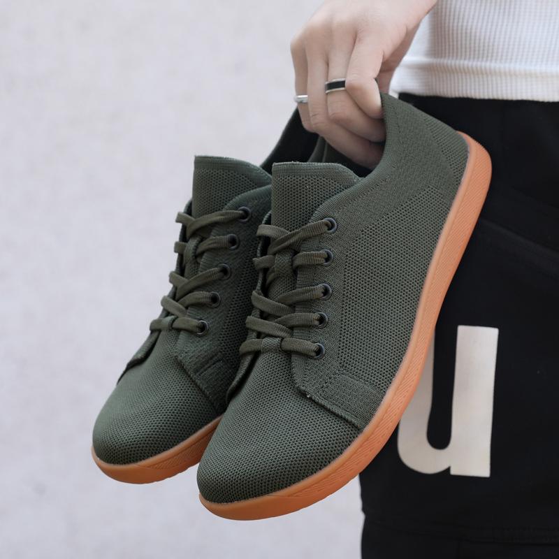 Wide Toe Shoes, Flying Woven Breathable Sports Shoes, Couple Shoes, Hiking Casual Loose Men's and Women's Shoes