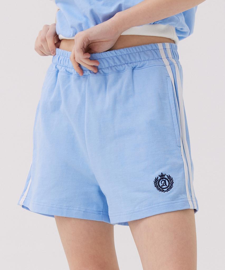 AWESOME STUDIO Line Color Block Shorts Melange Grey