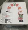 7.87FT Inflatable Toy Arch Snowman Santa Decorations Xmas Yard Lawn Home Party Decor With LED Lit Christmas Supplies Ornaments