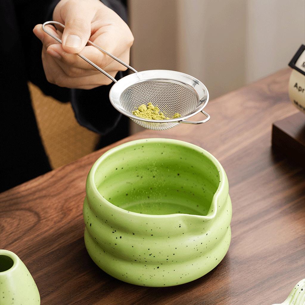 2pcs Japanese Matcha Tea Set Safe Ceramic Tea Bowl and Jar Sets Beverage Shop Tea-making Tools Accessories for Tea Lovers Gifts