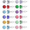 10 Pairs Stud Earrings for Men Women Hypoallergenic Stainless Steel Earrings Studs Clear Round CZ Earring Studs Cartilage Helix Tragus Earring Set