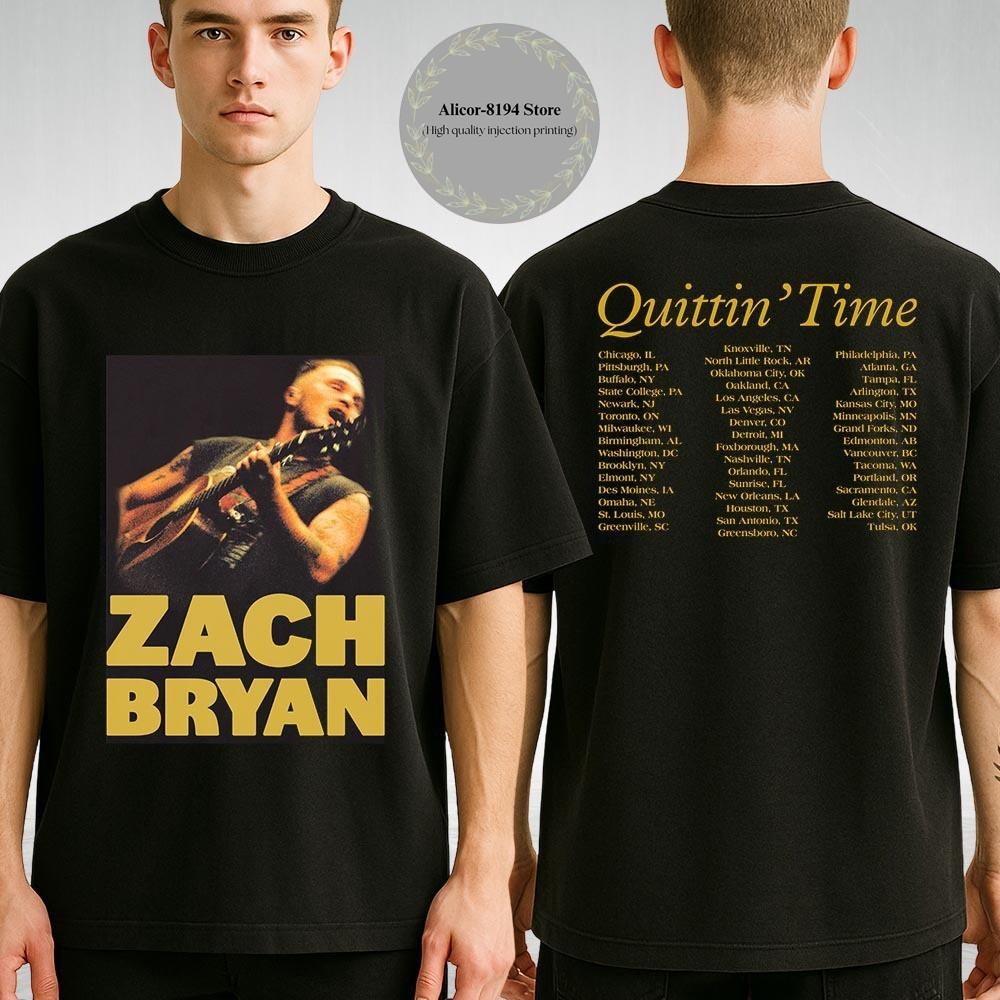 Zach Bryan Guitar Washed Black Two Sides Unisex T-Shirt