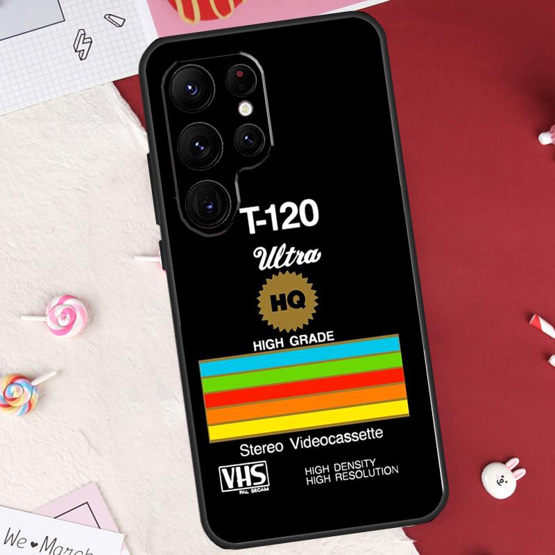 

Retro VHS Tape Case For Samsung Galaxy S26 Ultra S23 S22 S21 S20 S24 S25 Ultra S10 Plus S25 FE Cover Shell Galaxy S24Ultra