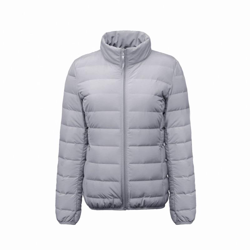 Women's 90-fleece solid-color women's clothing stand-up collar seamless glue-pressed down jacket short large-size jacket