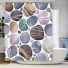 Rideau de douche à motifs Décor de salle de bain moderne avec formes géométriques Pour usage domestique En diverses couleurs