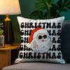 Cool Santa Claus Pillow Case Plush Fabric Soft Double Sided Print Sofa Cushion Cover Throw Pillow Covers