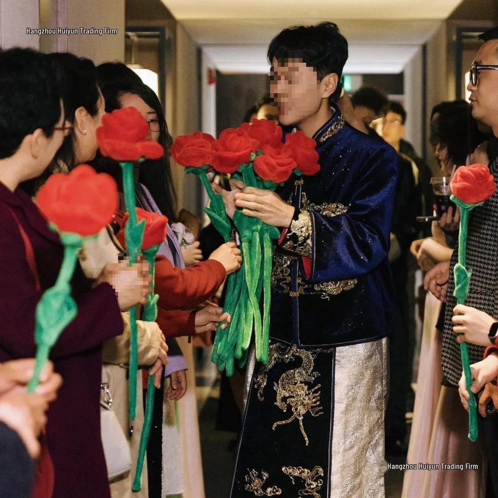 Wedding Proposal Fabric Rose Bouquet Photo Props