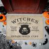 Halloween Witch Print Welcome Doormat Machine Washable Carpet for Living Room Bedroom Kitchen and Laundry Rug Floor Mat