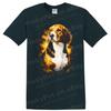 Brown Beagle Dog Portrait Art T Shirt Cool Animal Lover Tee Gift