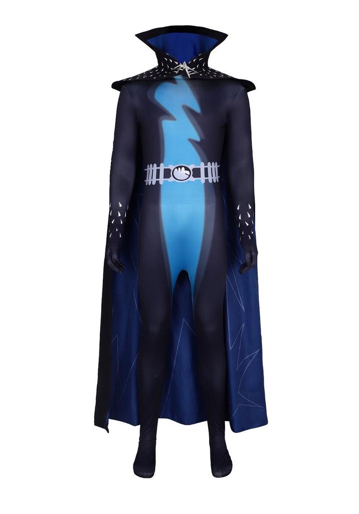 Super Bad Guy Mike Mai Superman Cosplay Jumpsuit Set for Halloween or Stage