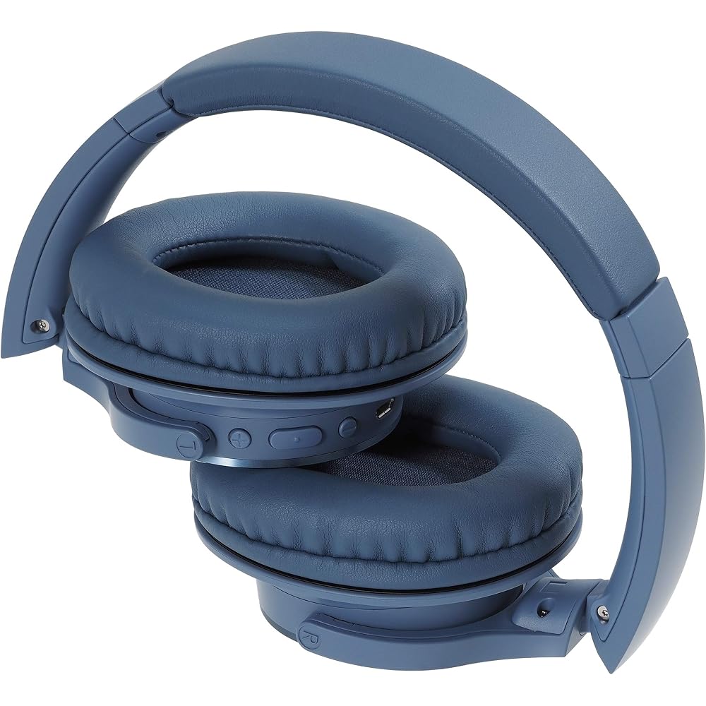 Audio-Technica ATH-SR30BT BL Headphones, Bluetooth Wireless Headphones with Microphone, Up to 70 ...