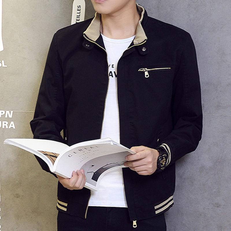 Jacke Herbst und Winter Koreanische Version Trend Slim Casual Stehkragen Herrenbekleidung