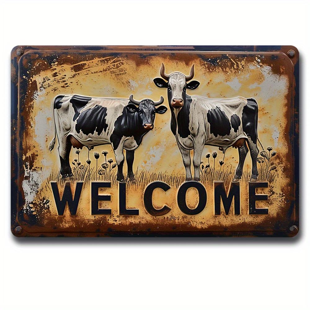 FJ Vintage Metal Tin Signs 2D Flat Printing  Posters  Room Wall Home Farmhouse Decor Room Decoration