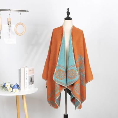 Wendeponcho aus Imitatkashmir Schal Umhang Einfacher und eleganter Schal Damenmode Warmer Schal