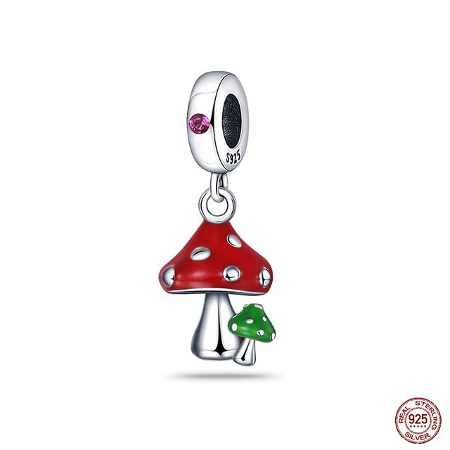 New 925 Sterling Silver Red Color Series Heart Shape Charms Beads Lucky Jewelry Gifts